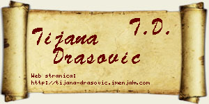 Tijana Drašović vizit kartica